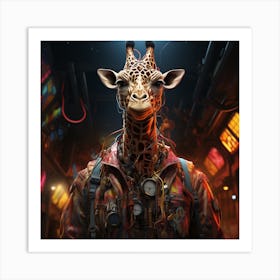 Tourist Giraffe Art Print