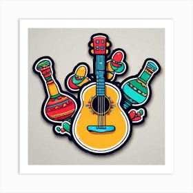 Mexican Guitar 6 Art Print