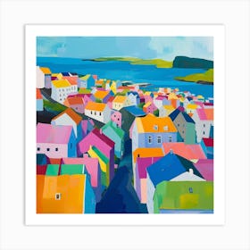 Abstract Travel Collection Reykjavik Iceland 1 Art Print