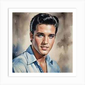 Golden Voice, Eternal Look Elvis Presley Art Print