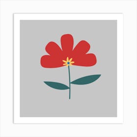 Red Flower Art Print