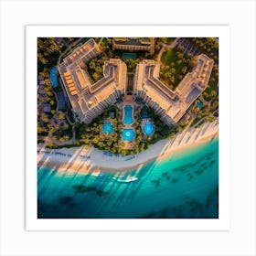 Aerial View Of A Resort Art Print