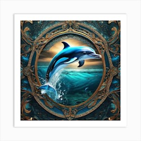 Dolphin In The Ocean 4 Art Print