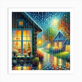 Rainy Night Art Print