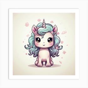 Cute Unicorn 311 Art Print