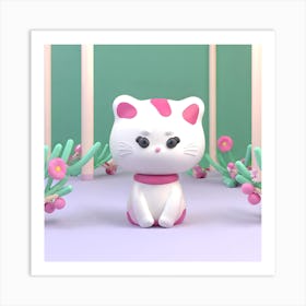 Kawaii Cat Art Print