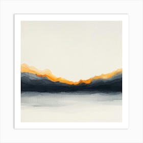 Sunset In The Mountains 12 Art Print