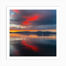 Sunset On The Water 17 Art Print