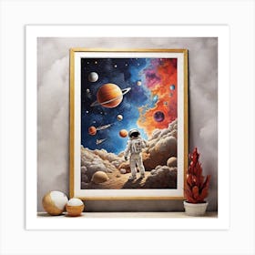 Astronaut In Space 3 Art Print