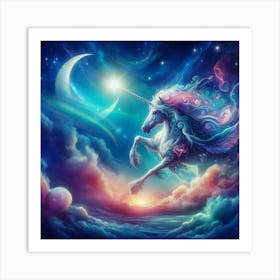 Unicorn In The Sky 1 Art Print