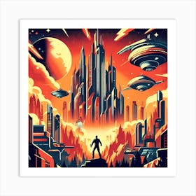 Sci - Fi City Art Print