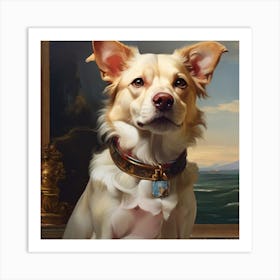 Portrait Of A Dog Art Print