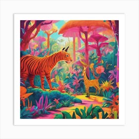 Tiger In The Jungle Art Print