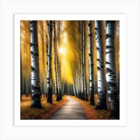 Birch Trees 25 Art Print