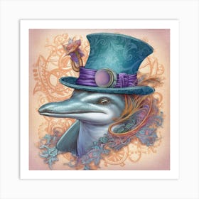 Steampunk Dolphin 1 Art Print