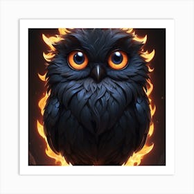 Fire Owl Art Print