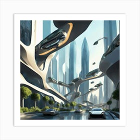 Futuristic City 10 Art Print