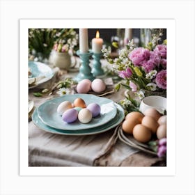 Easter Table Setting 1 Art Print