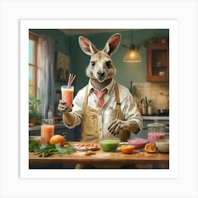 Kangaroo Smoothie Art Print