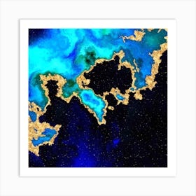 100 Nebulas in Space with Stars Abstract n.093 Art Print
