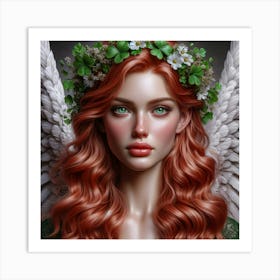 Shamrock Angel 2 Art Print