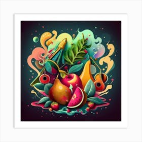 Fruit And Vegetables 1 Art Print