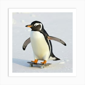 Asm Penguin Skate On The Snow 75e6a131 F3a0 4e97 9dd5 6b9947dee4d6 Art Print