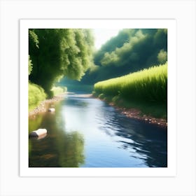 River In The Forest 10 Art Print