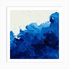 Abstract Blue Painting Art Print