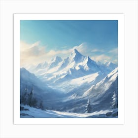 Snowy Mountains 3 Art Print