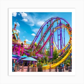 Amusement Park Ride Art Print