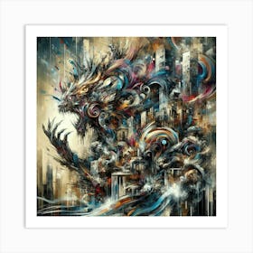 Monster Of The City Art Print