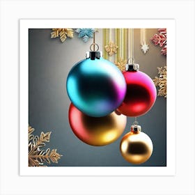 Christmas Ornaments 119 Art Print