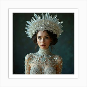 Russian Bride In A Crystal Crown Art Print