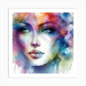 Watercolor Of A Woman 56 Art Print