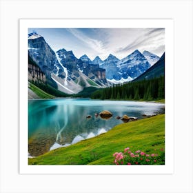 Lake Banff Art Print