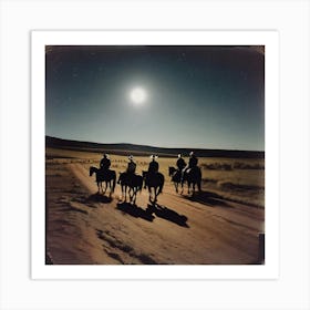 Moonlight In The Desert Art Print