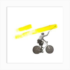 Paint The Town Yellow Square Art Print