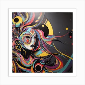 Psychedelic Girl Art Print