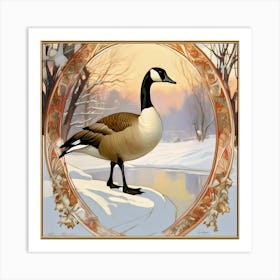 Canada Goose Winter Art Print