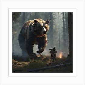 Bear In The Woods 26 Art Print