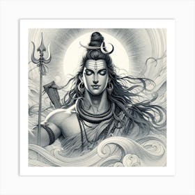 Lord Shiva 38 Art Print
