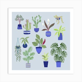 Potted House Plants Art Print