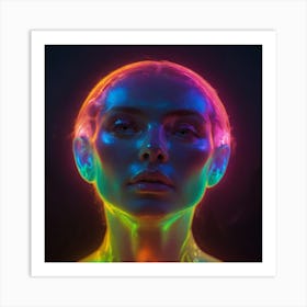 Neon Girl 2 Art Print