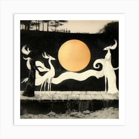 Moonlight Dance III Art Print