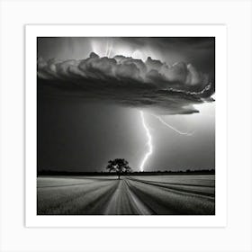 Lightning In The Sky 23 Art Print