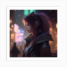 Dragonextinction Dragonextinction 4k Cyberpunk Anime Foxgirl De C3cf77d2 6c6f 442e 98df 01227af9fbe9 Art Print