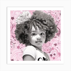 Little Girl With Afro Art Print