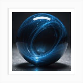 Blue Sphere Art Print