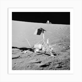 This Unusual View Shows Two Nasa Spacecrafts On The Surface Of The Moon, 20 Nov Art Print